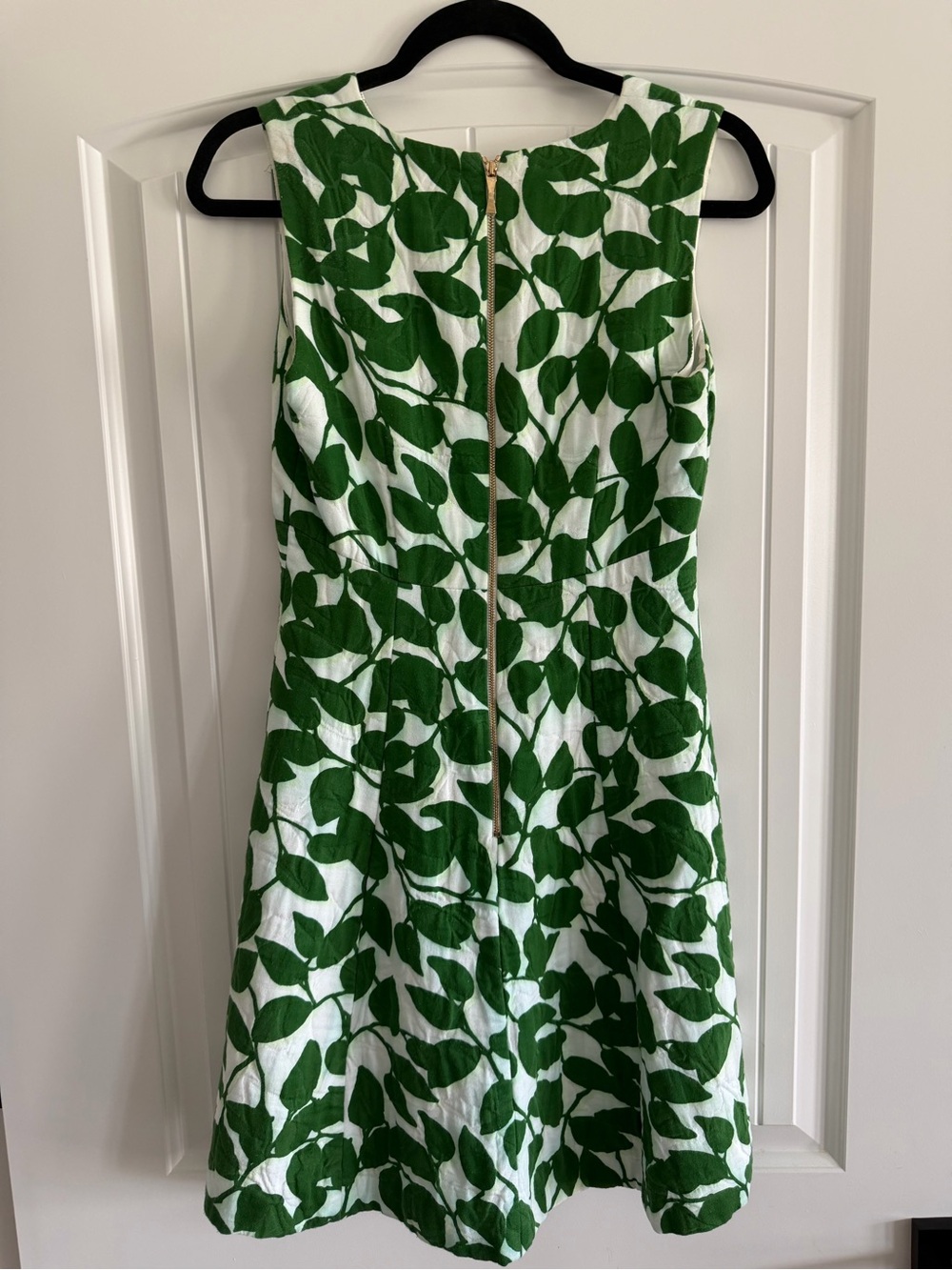 Kate Spade Garden Leaves A-Line Dress Size 4 - Picture 3 of 12
